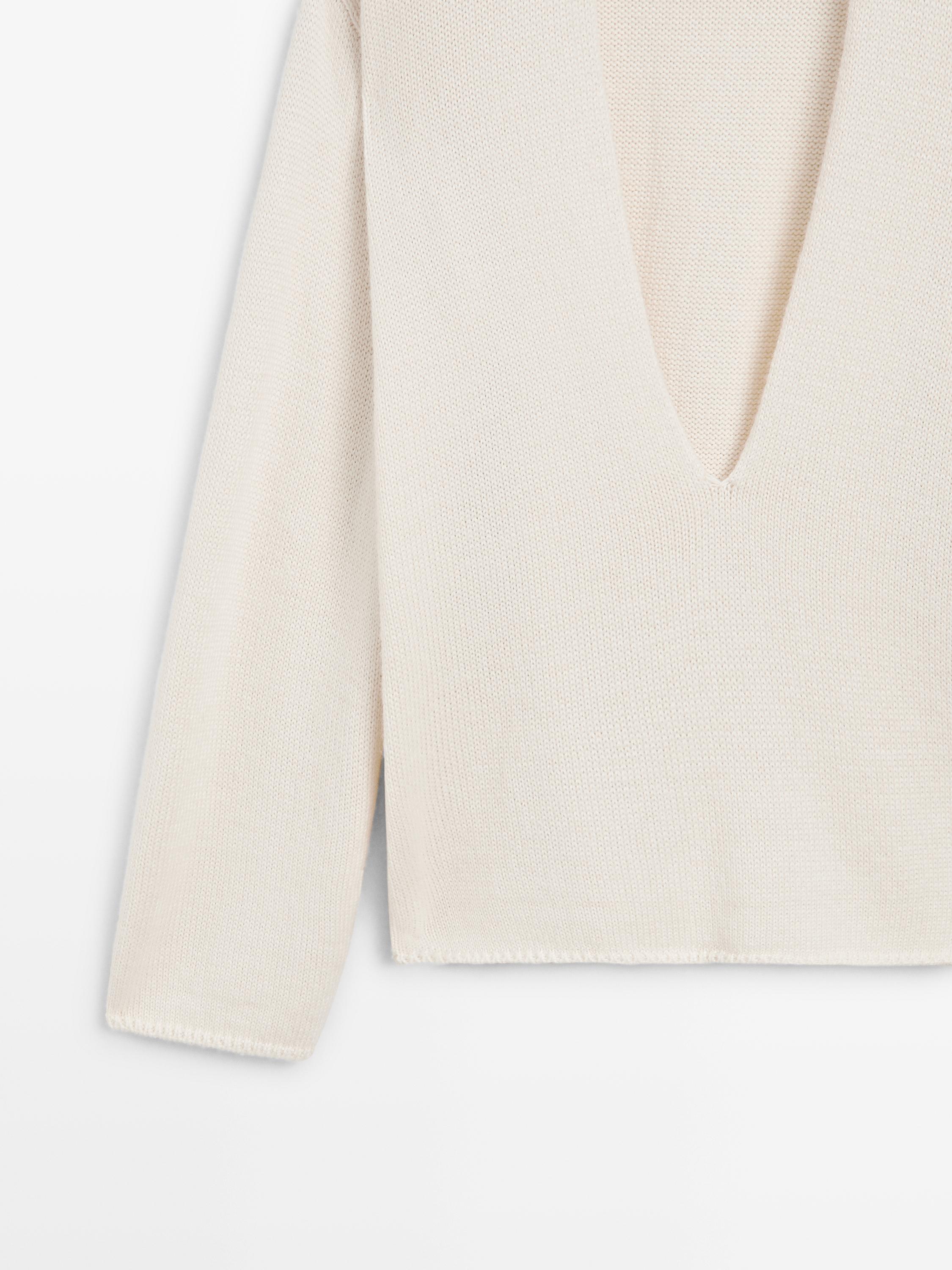 Knit alpaca and silk V-neck sweater - LIMITED